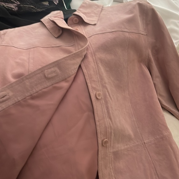 Suede coat new, beautiful salmon color - Picture 3 of 5